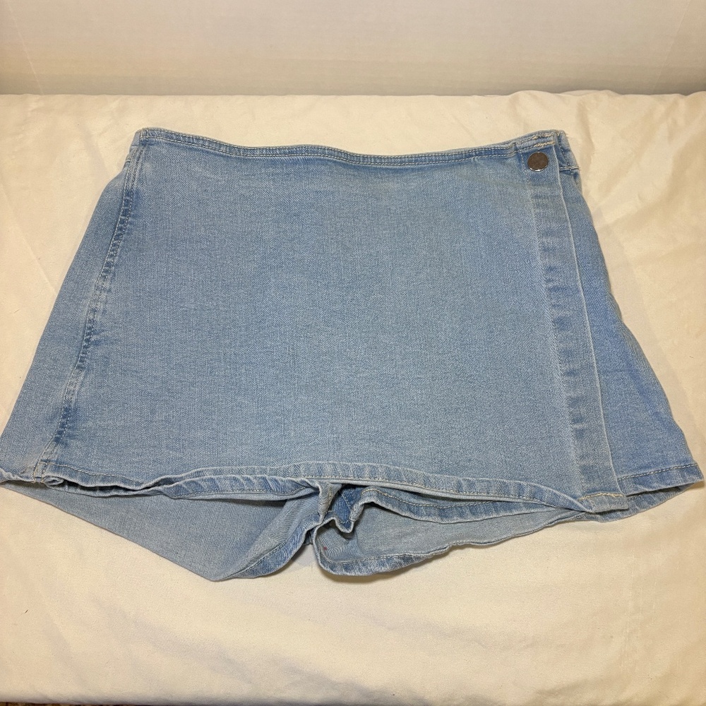 Love Tree Denim Mini Skort Large Stretch Casual Y2K Trendy